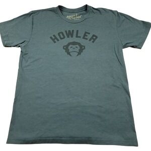 Howler Bros Mens T Shirt Size M Gray Monkey Logo Short Sleeve Cotton Blend